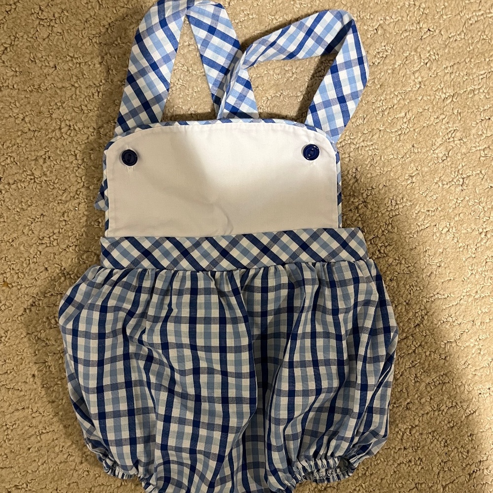 Little English boys plaid sun bubble
